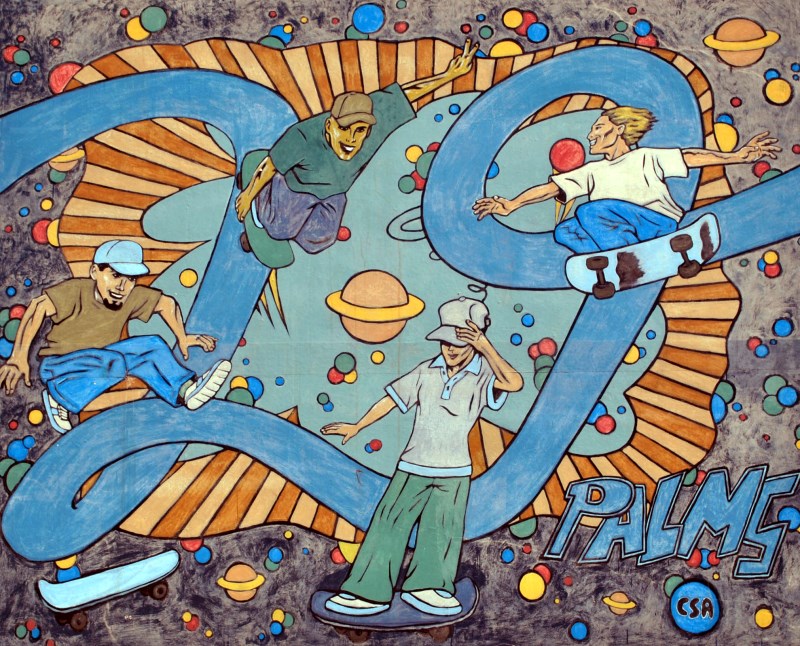 29 Palms Skateboard Park mural